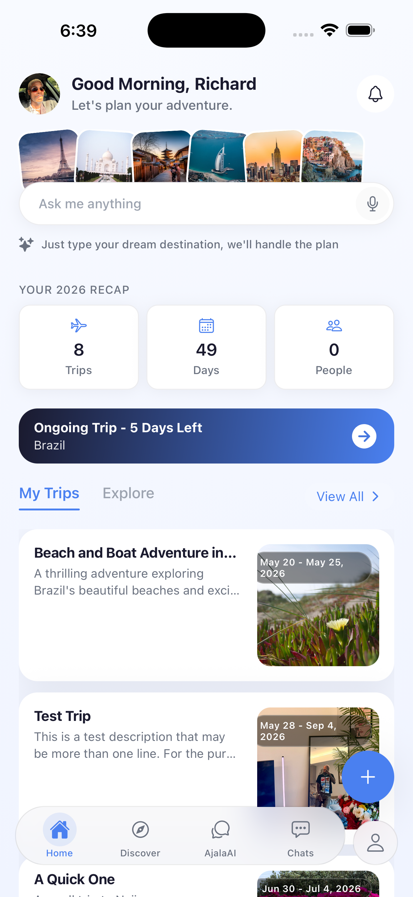ajalax home screen